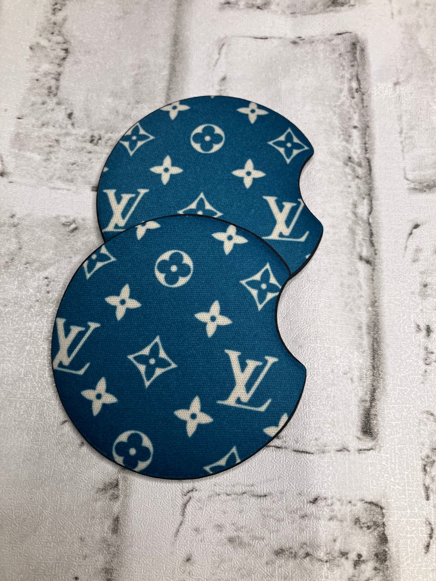 Deep teal green high end car coasters
