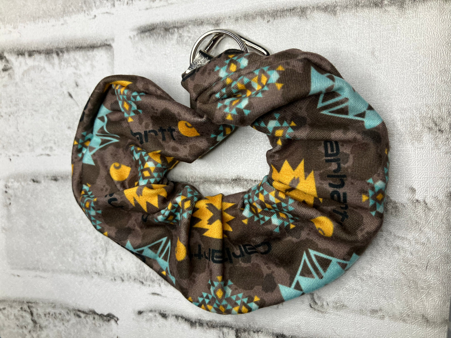 Brown workwear scrunchies keychains