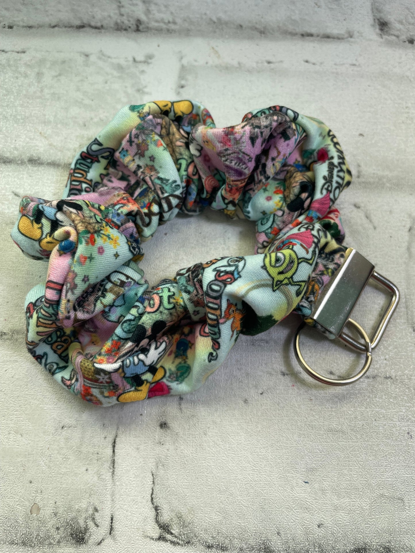 Imagination parks scrunchie keychains