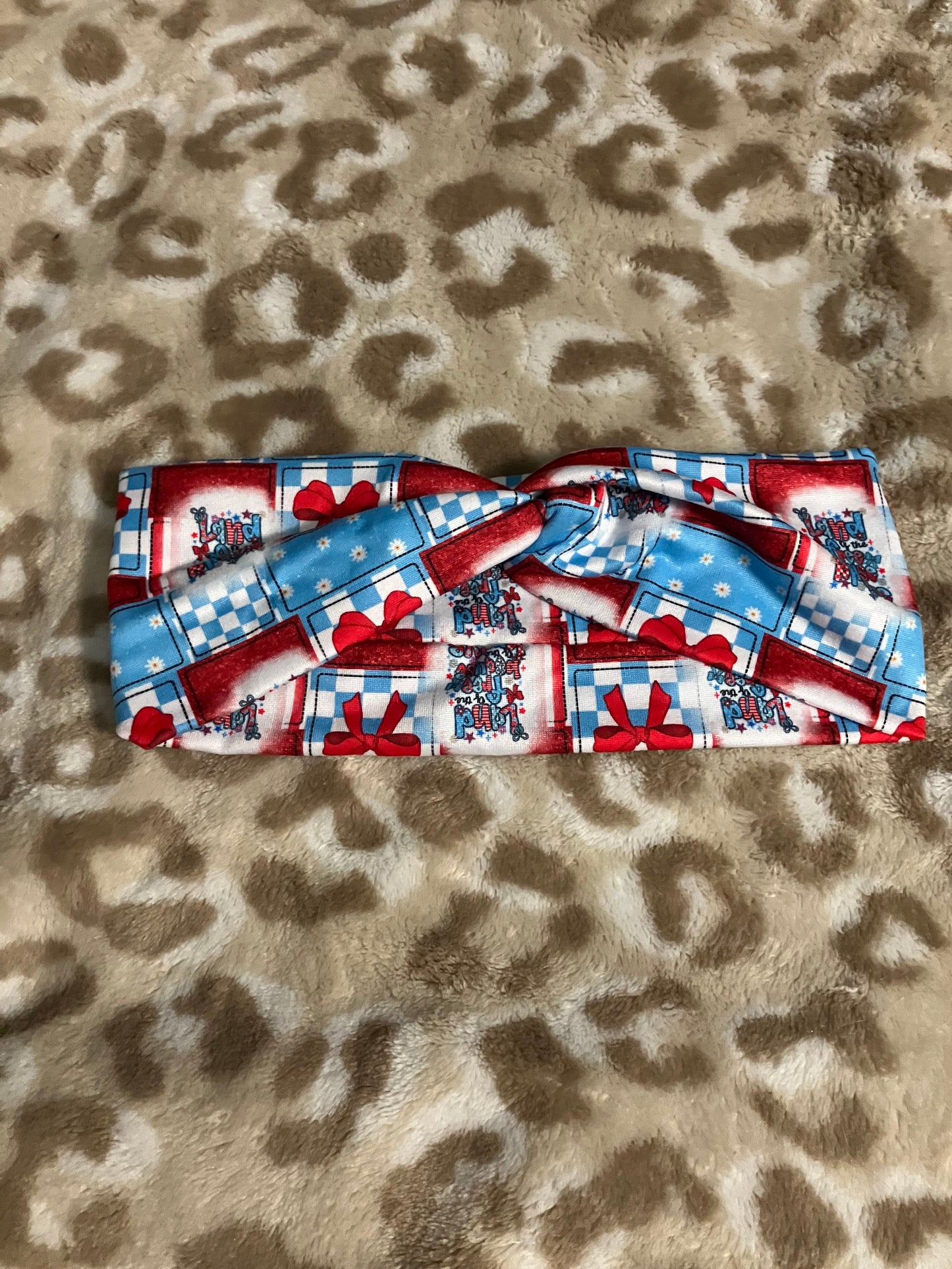 Bow patriotic child headbands