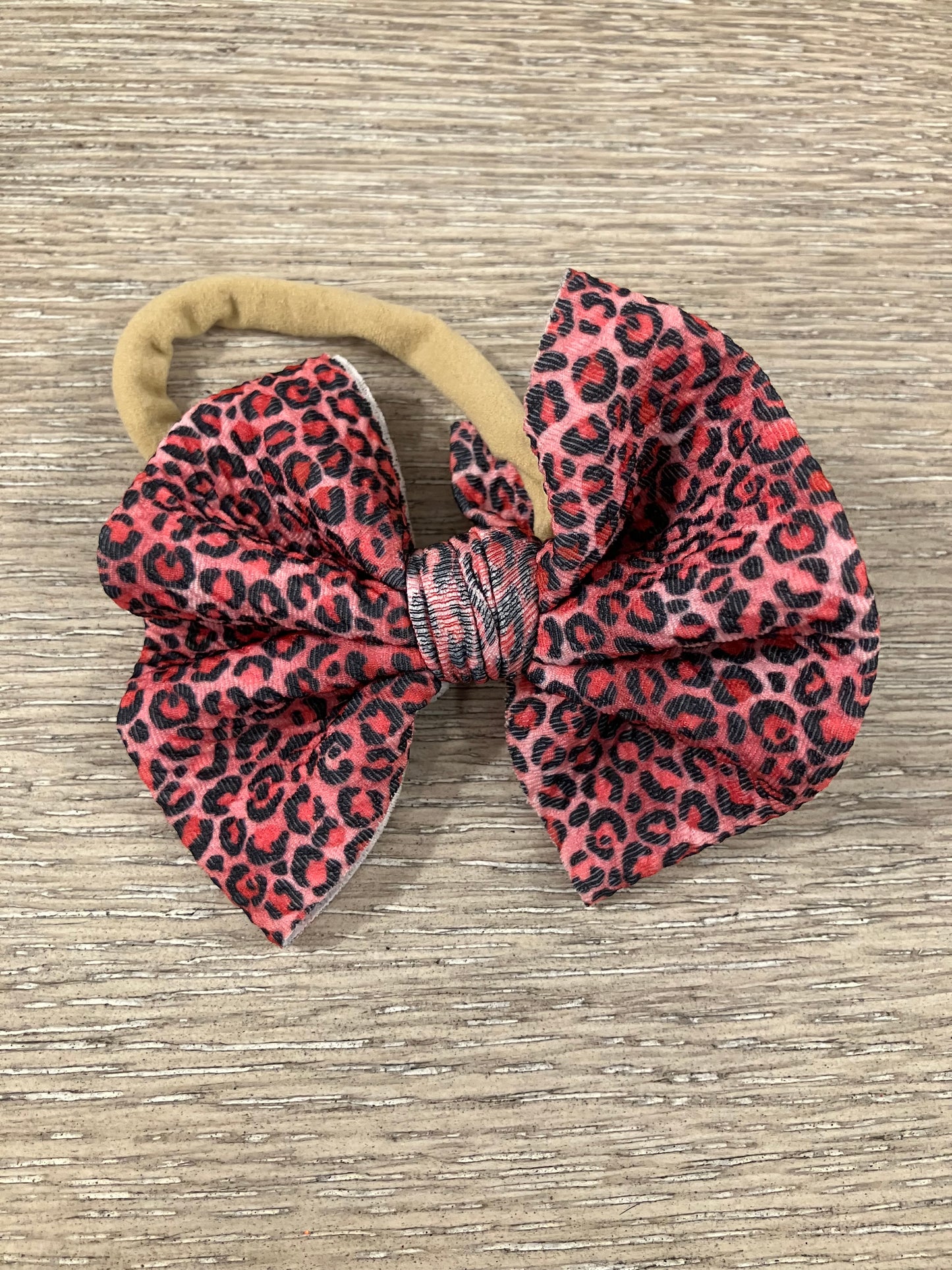 Pink Cheetah bow