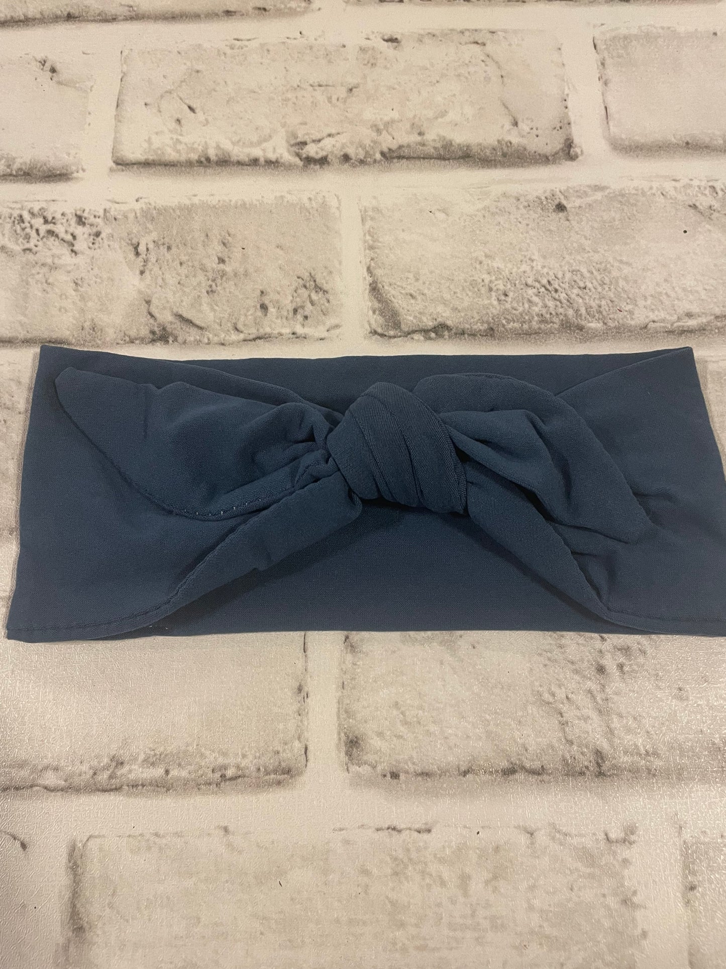 Denim blue child tie headbands