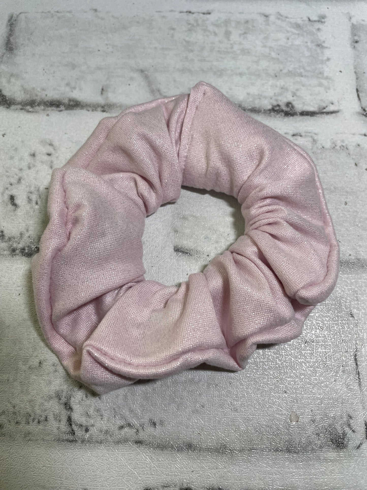 Pink sparkle scrunchies💜