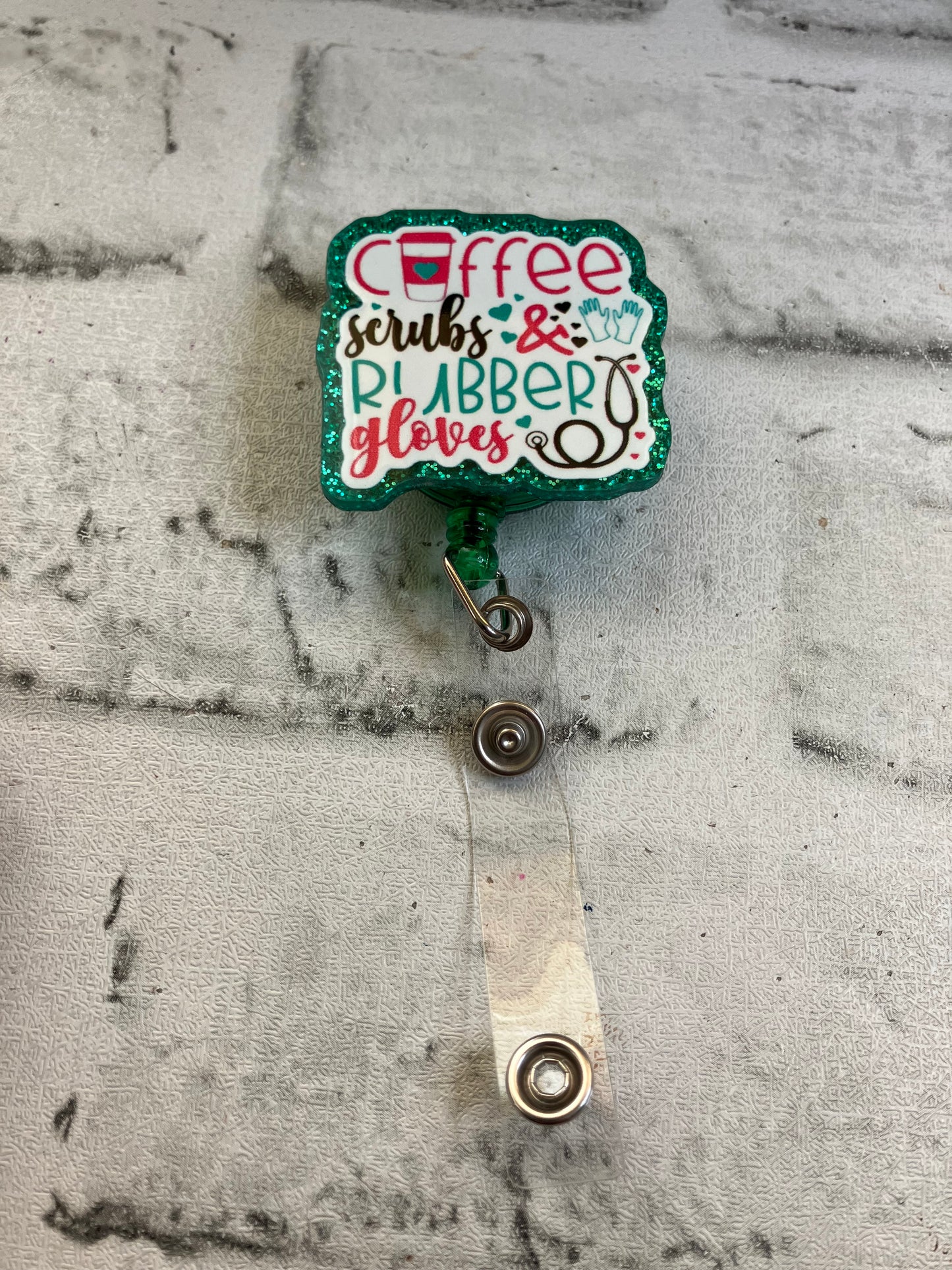 Coffee runner gloves badge reels