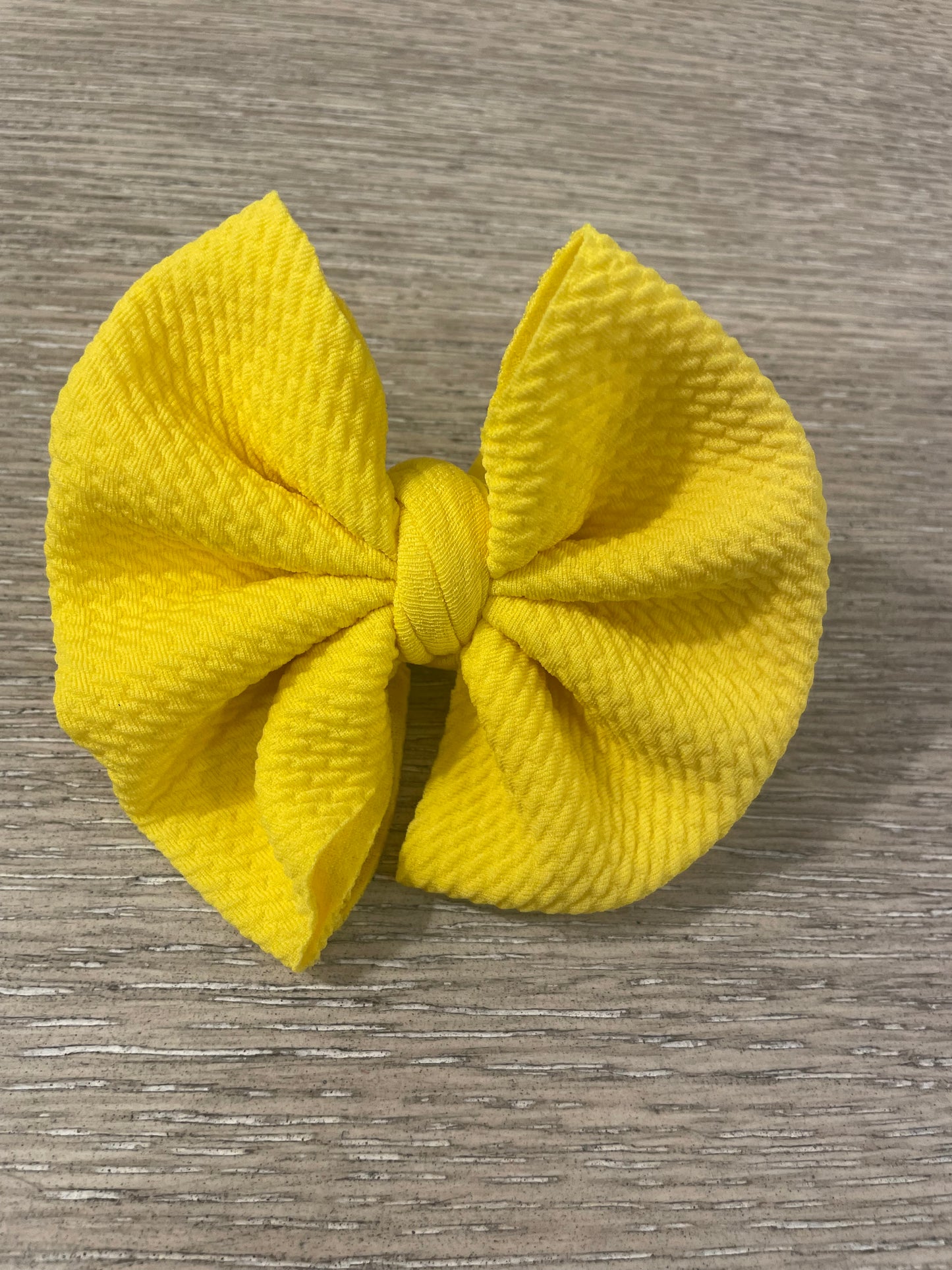 Yellow nylon bow