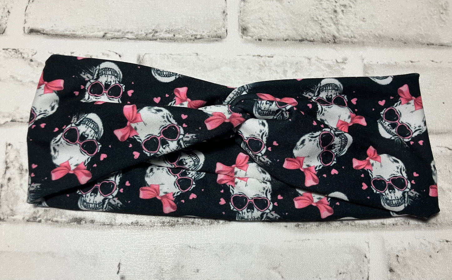 Bubblegum skull adult headbands