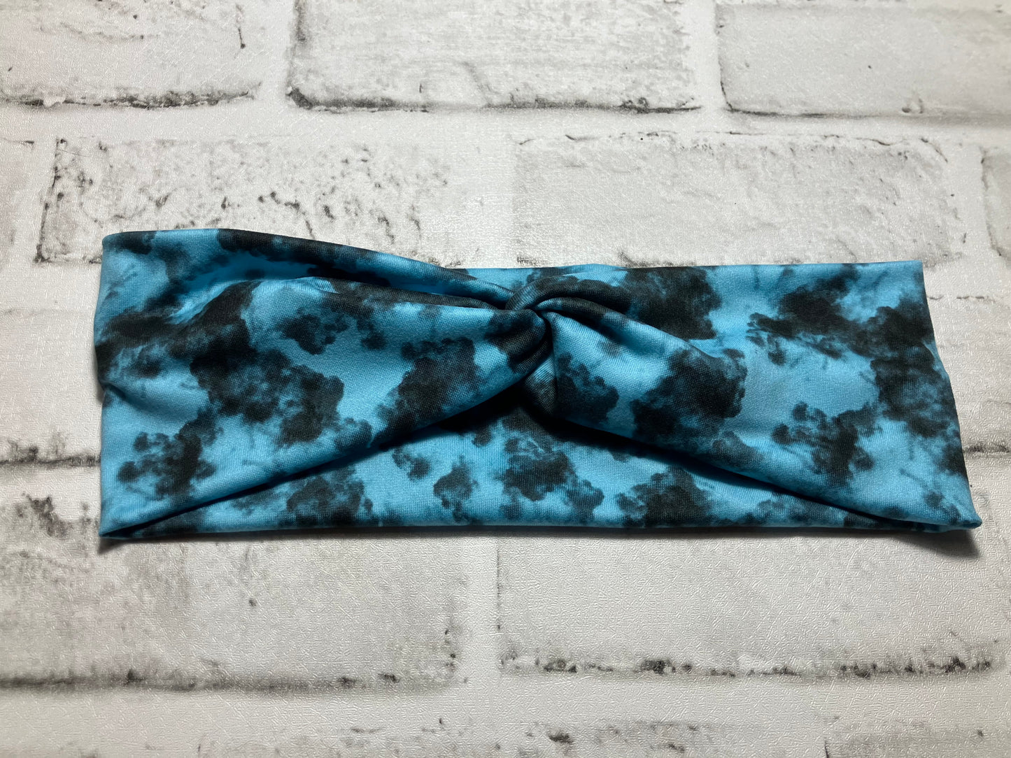 Tie dye blue child headbands