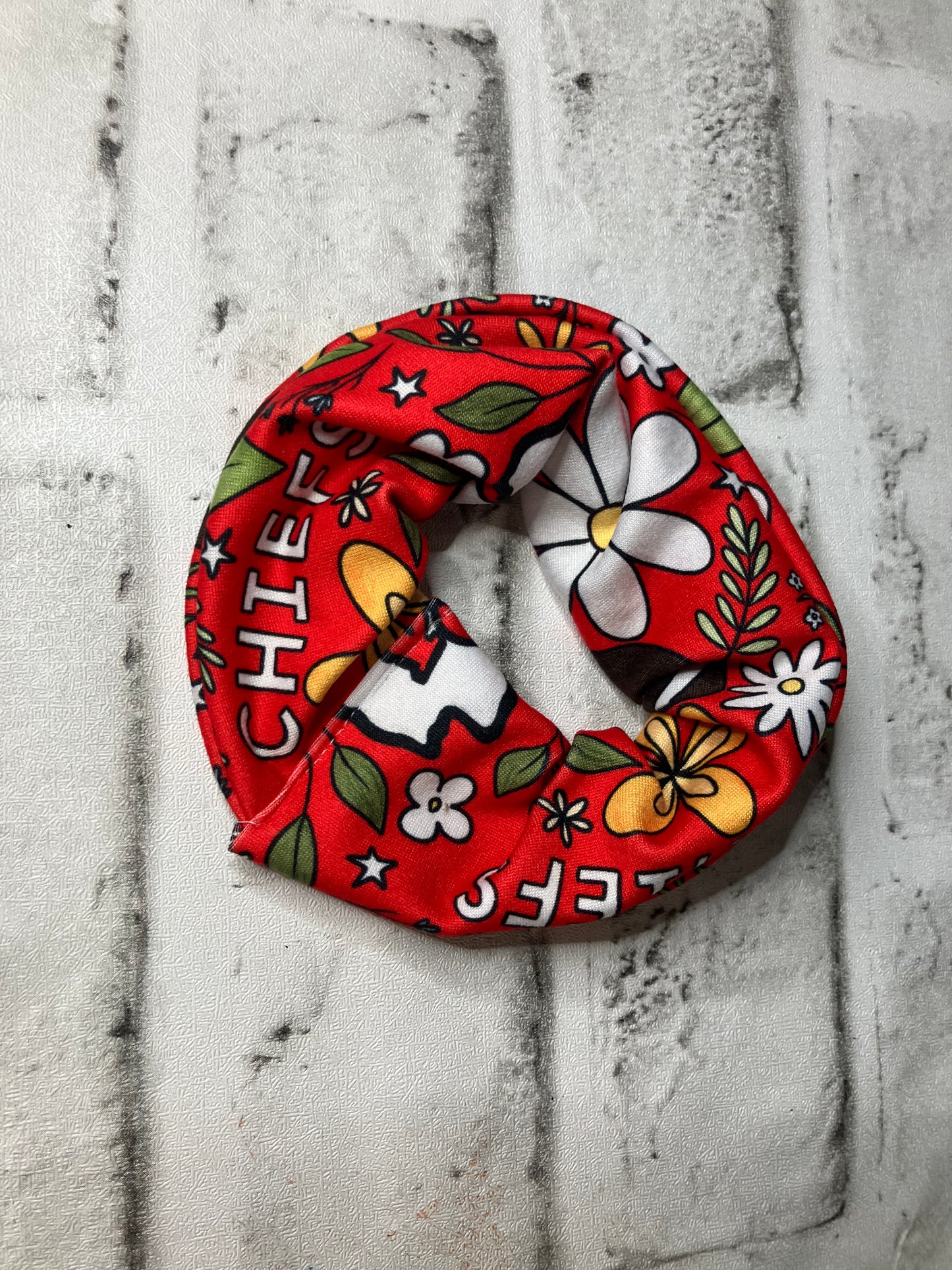 Red Kansas City scrunchies