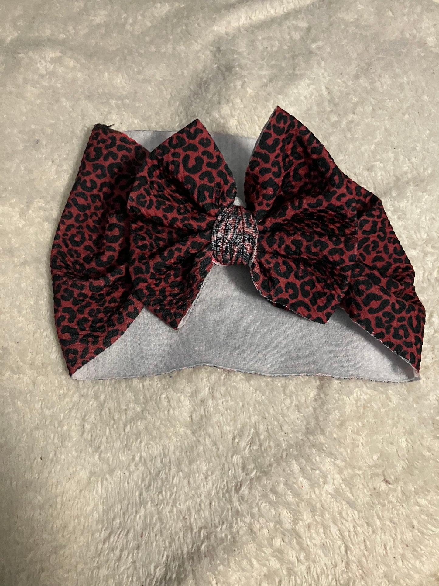 Dark leopard toddler bow wrap