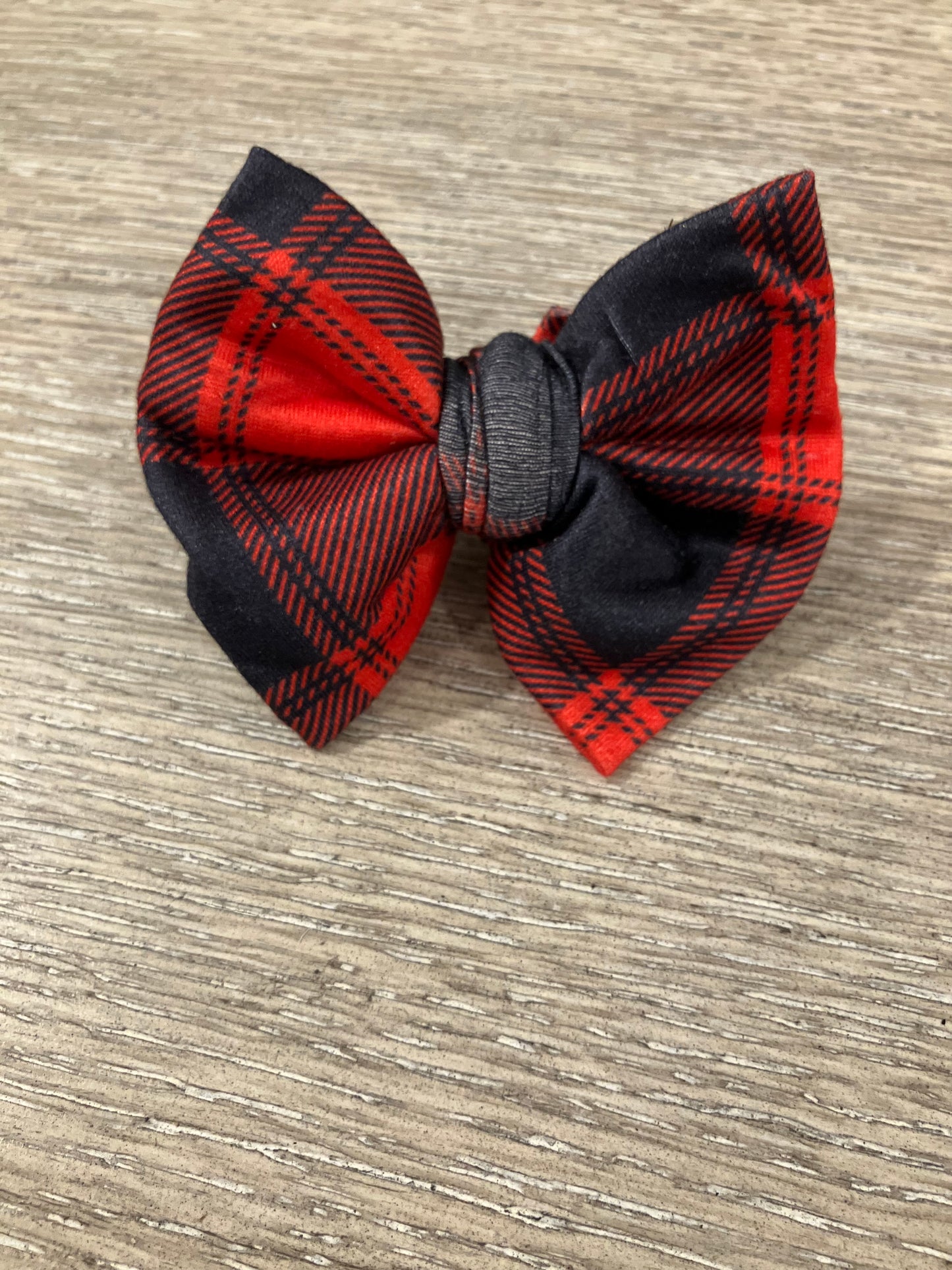 Buffalo plaid clip bow