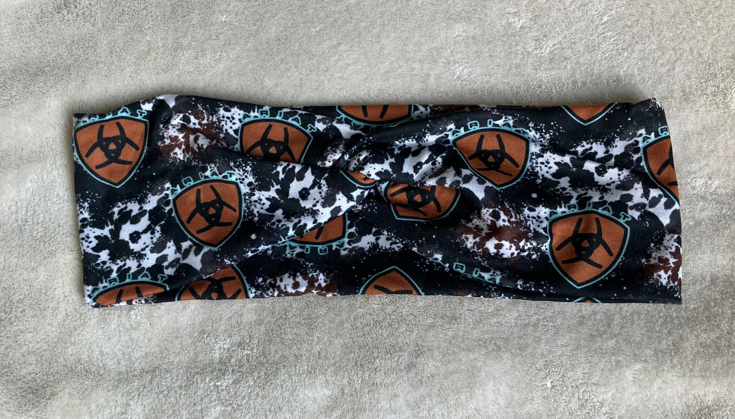 Cow blue collar adult headbands