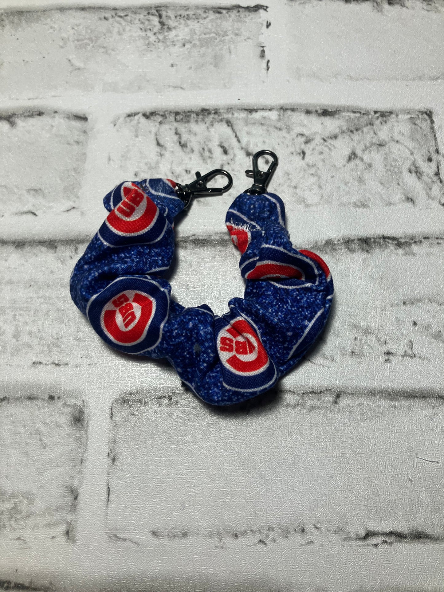 Baseball Chicago phone scrunchie keychain