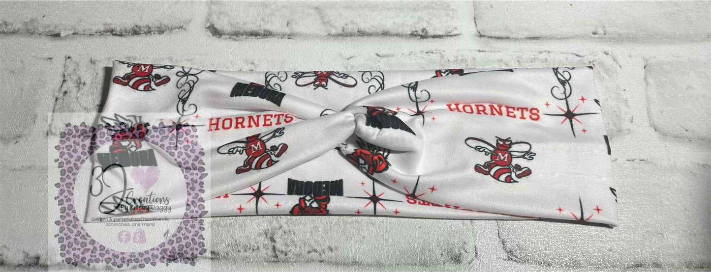 Medora Hornets headbands adult💛