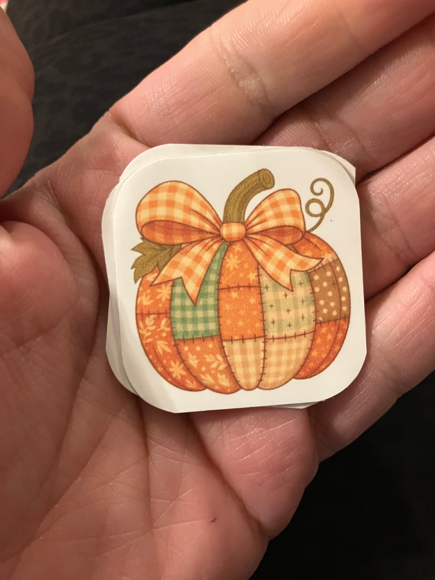 Pumpkin patchwork stickers
