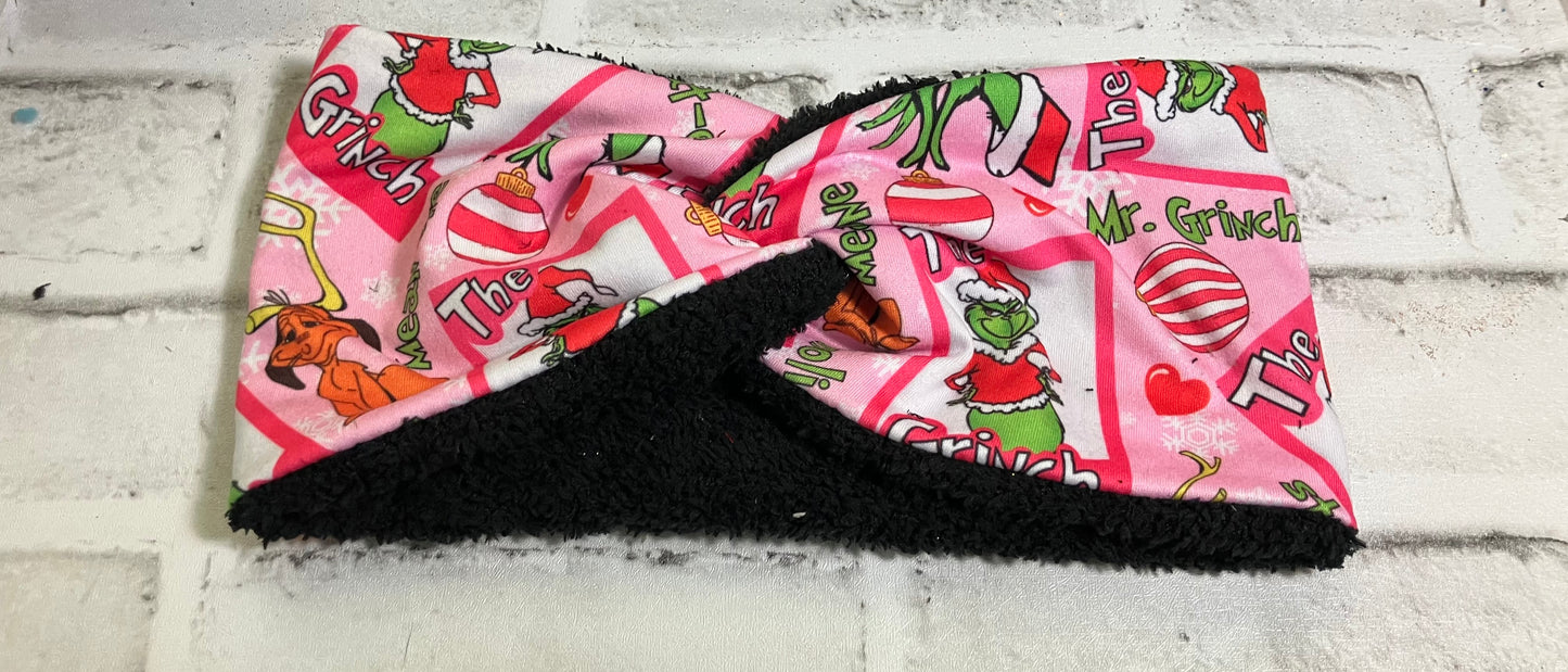 Pink mean guy card adult ear warmer