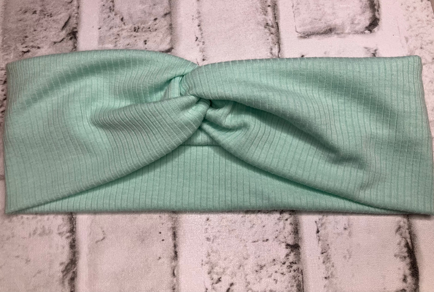 Light blue ribbed child headbands