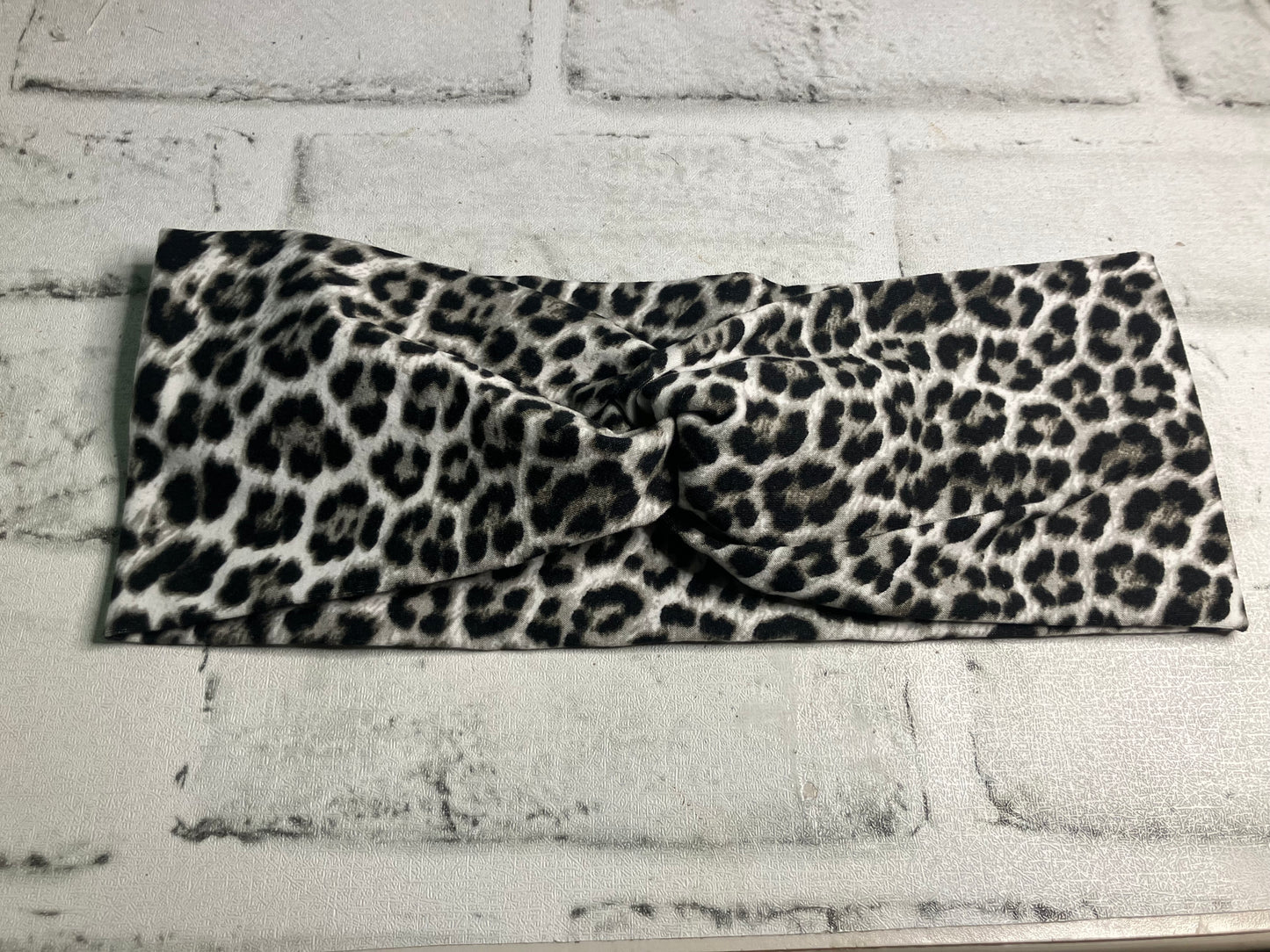 Grey leopard child headbands
