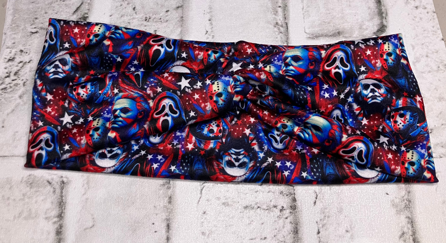 Patriotic horror guys child headbands