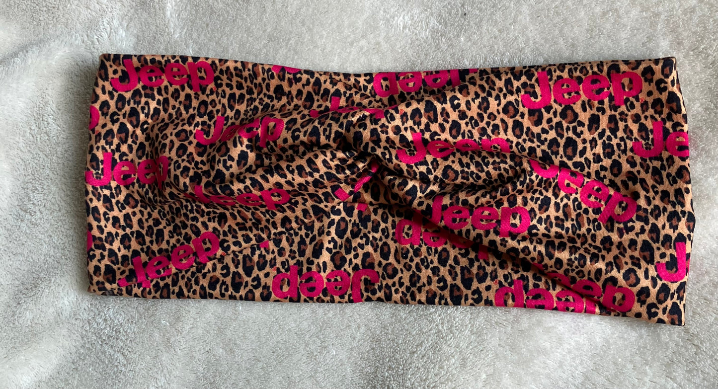 Cheetah pink off-road adult headbands