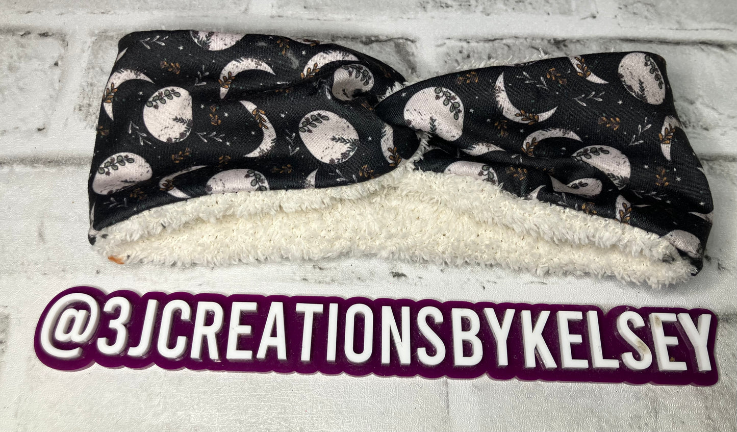 Moon phases child ear warmers🪩