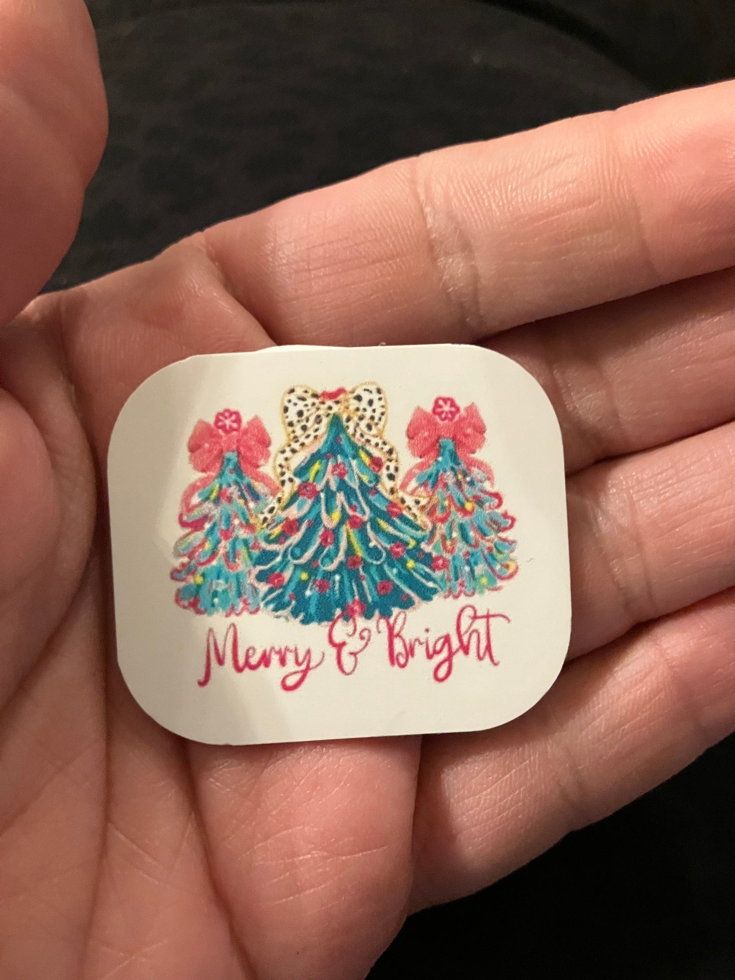 Merry and bright stickers