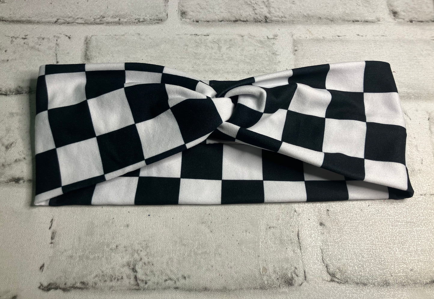 Checkered adult headbands