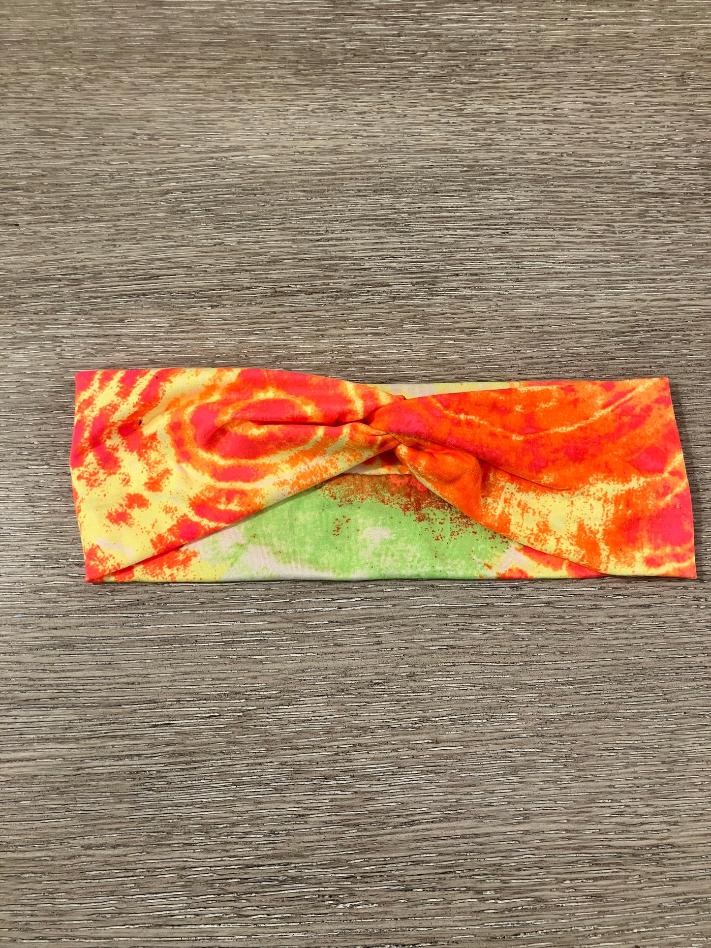 Bright tie dye adult headbands