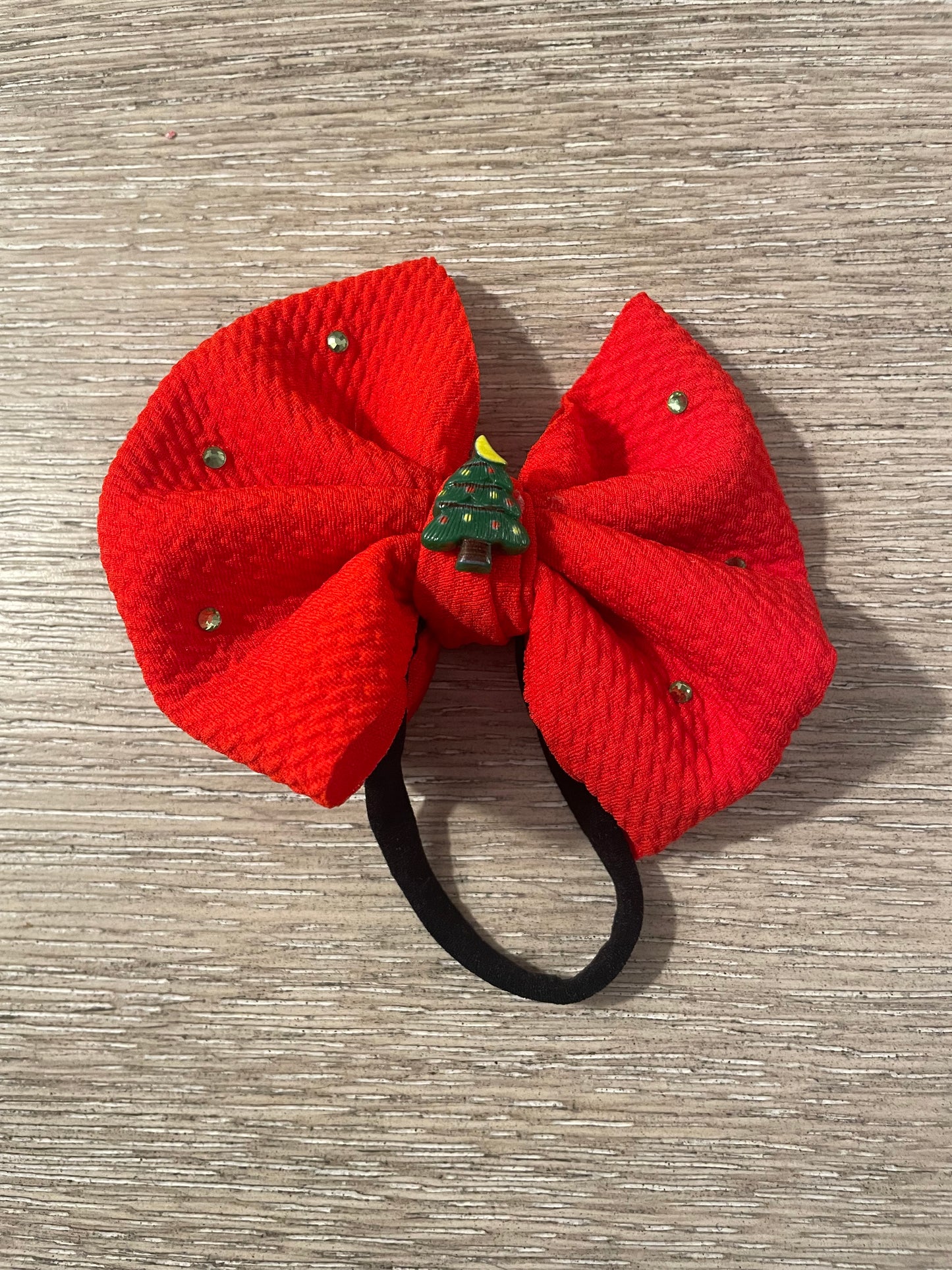 Red Christmas tree nylon bows