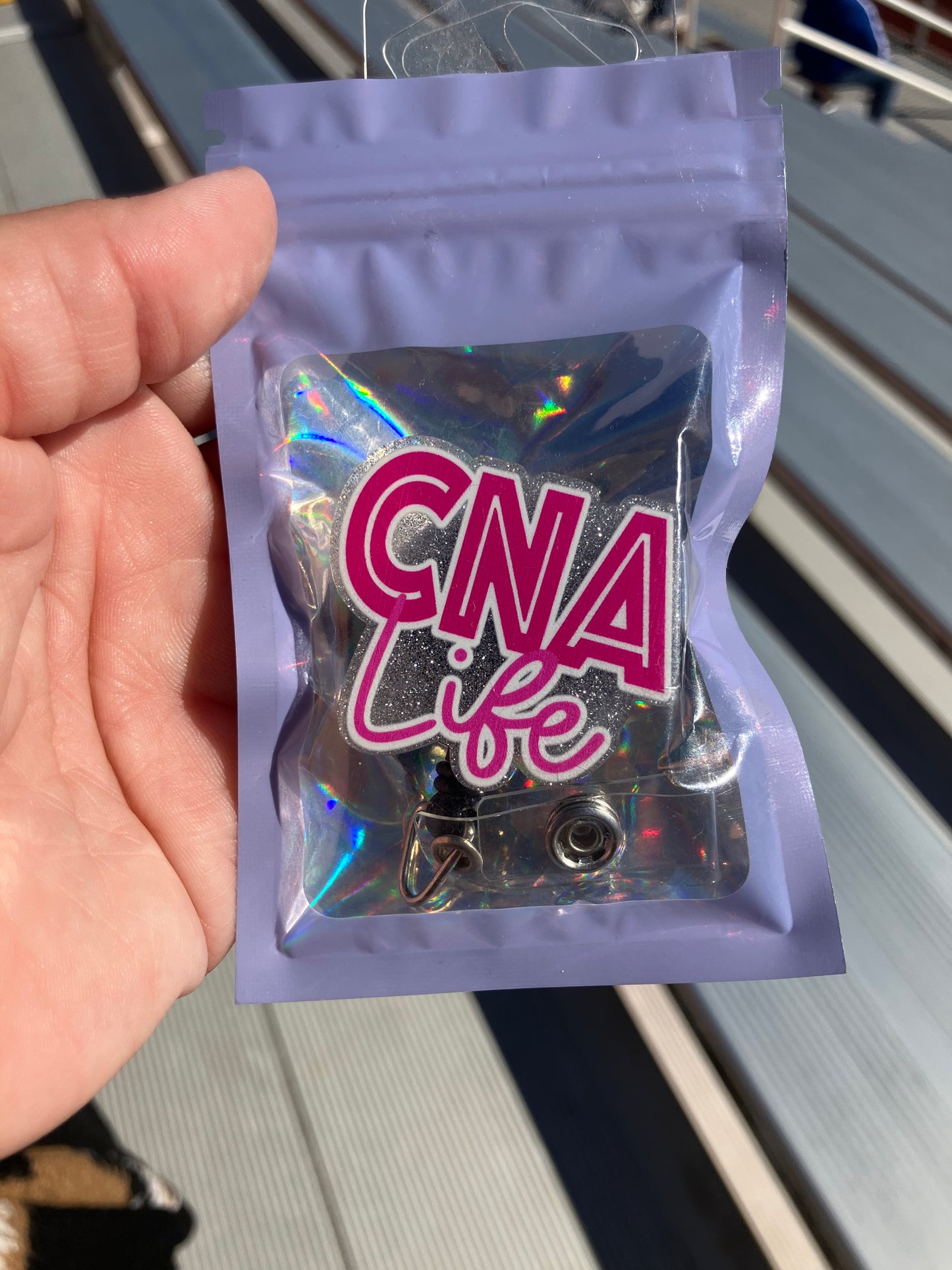 CNA life glitter badge reel