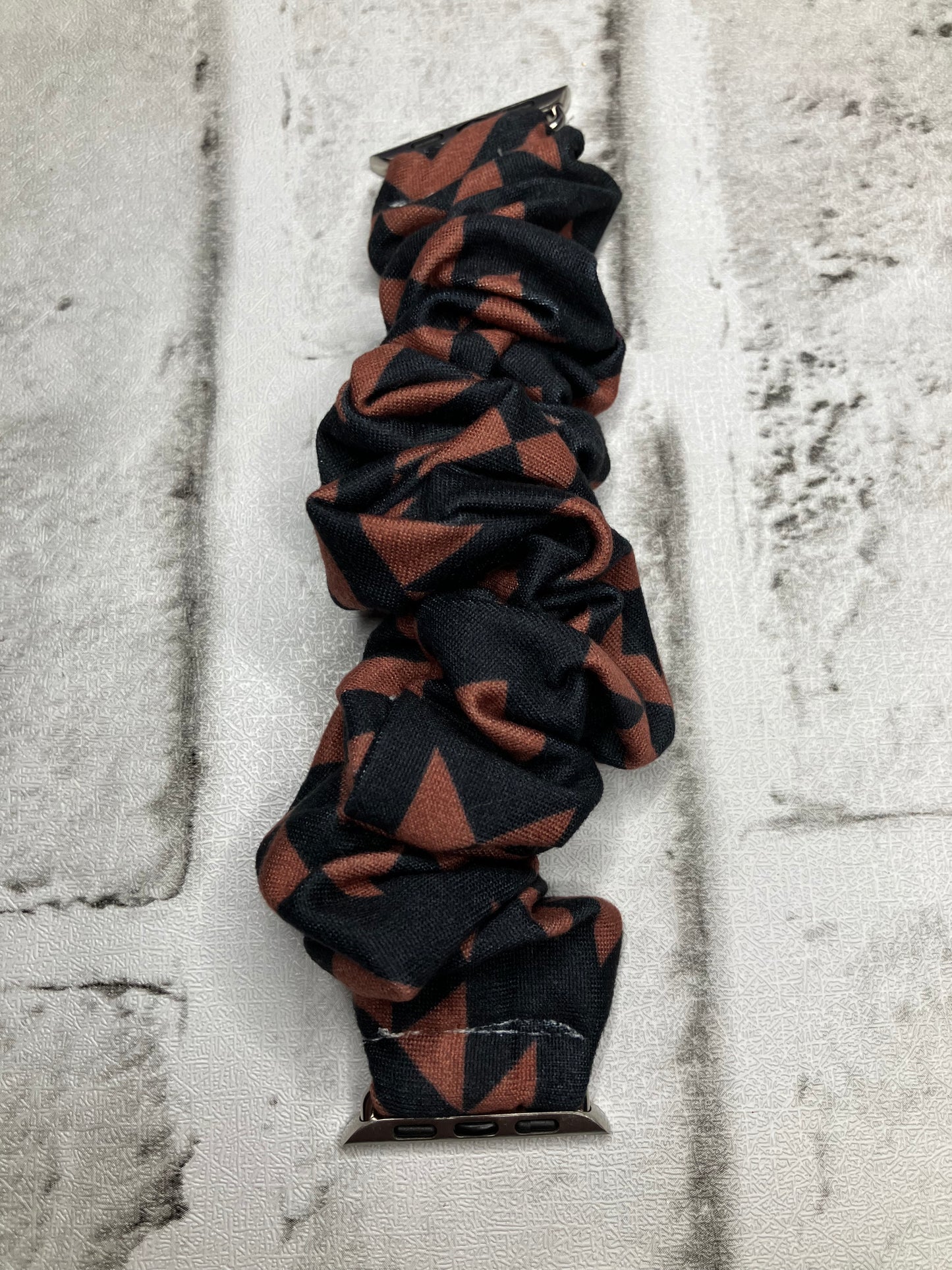 Black and brown Aztec 38/40/41mm scrunchie apple watch bands