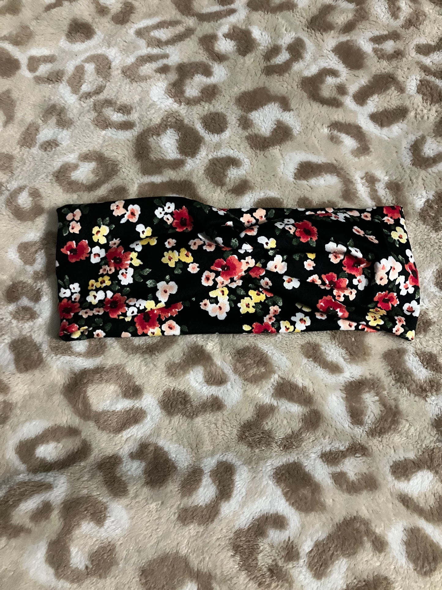 White pink yellow black child headbands