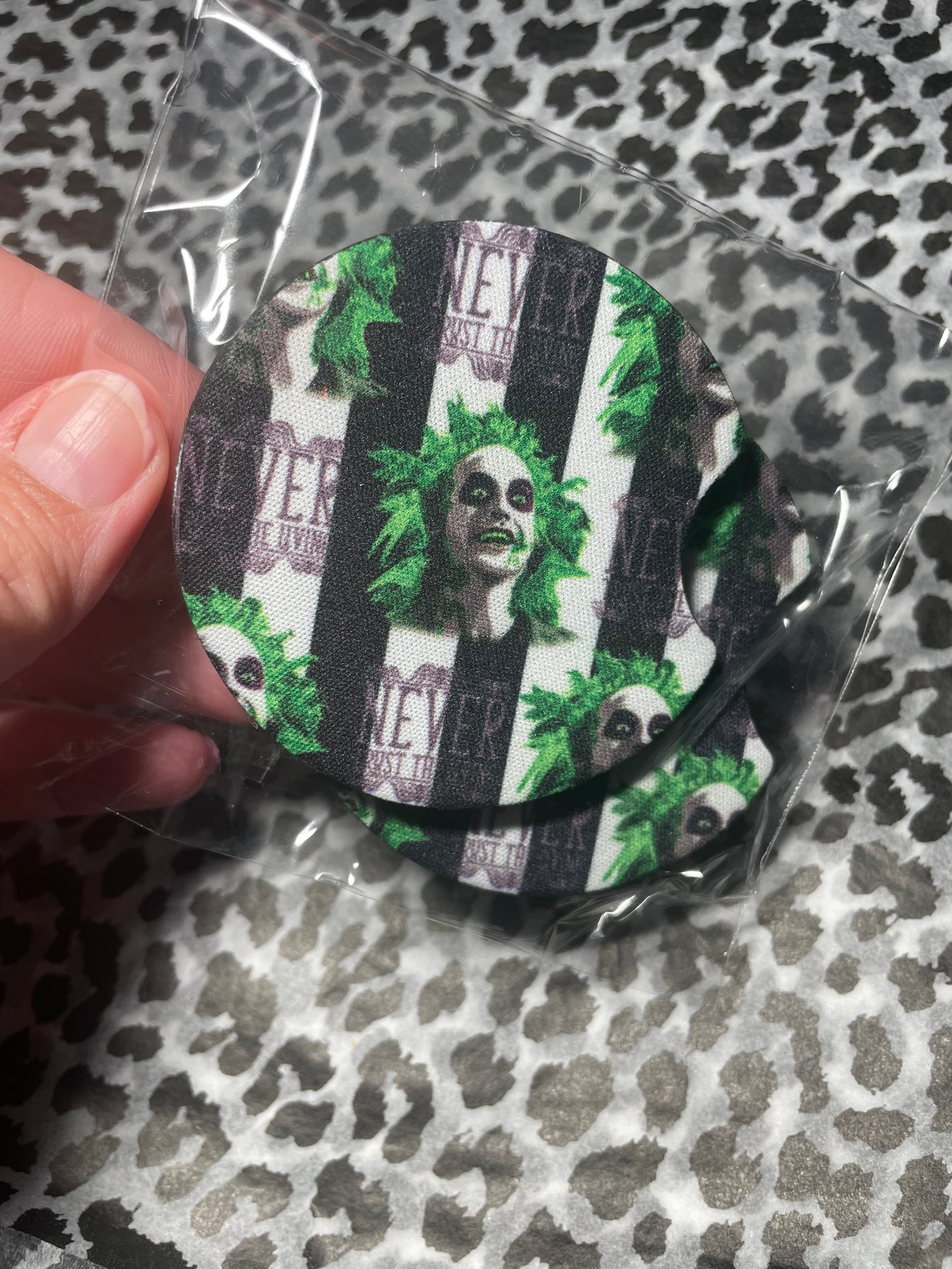 Beetlejuice car coasters