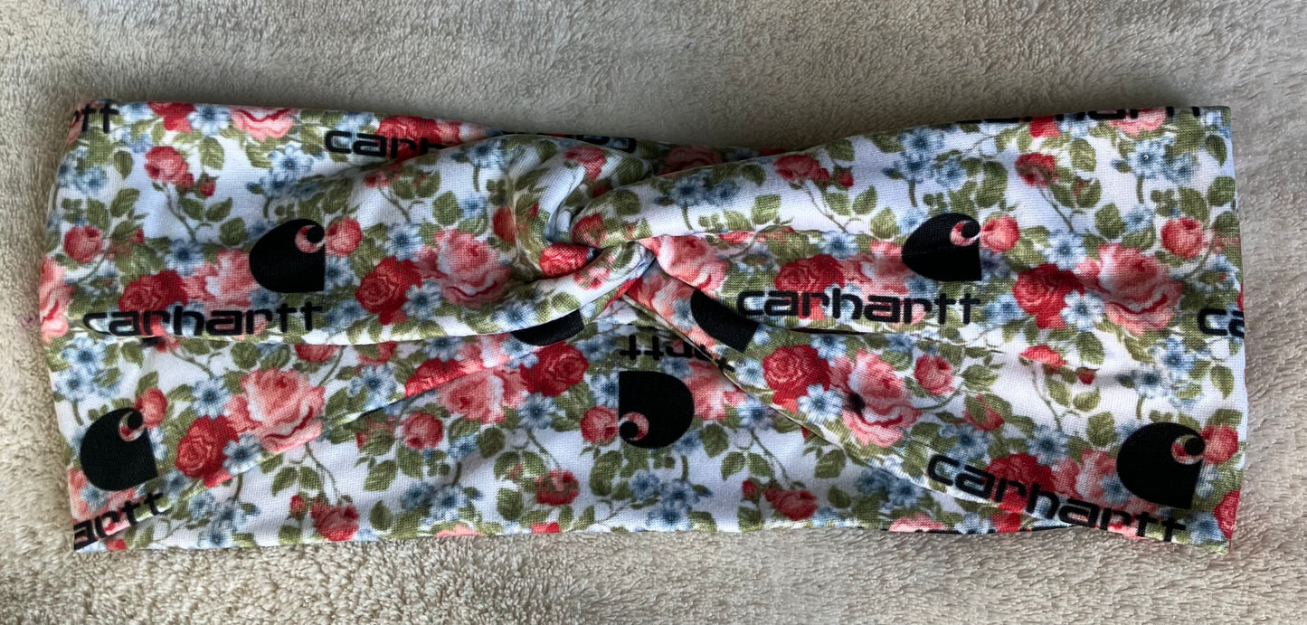 Floral workwear adult headbands