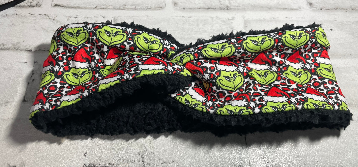 Mean guy leopard child ear warmer