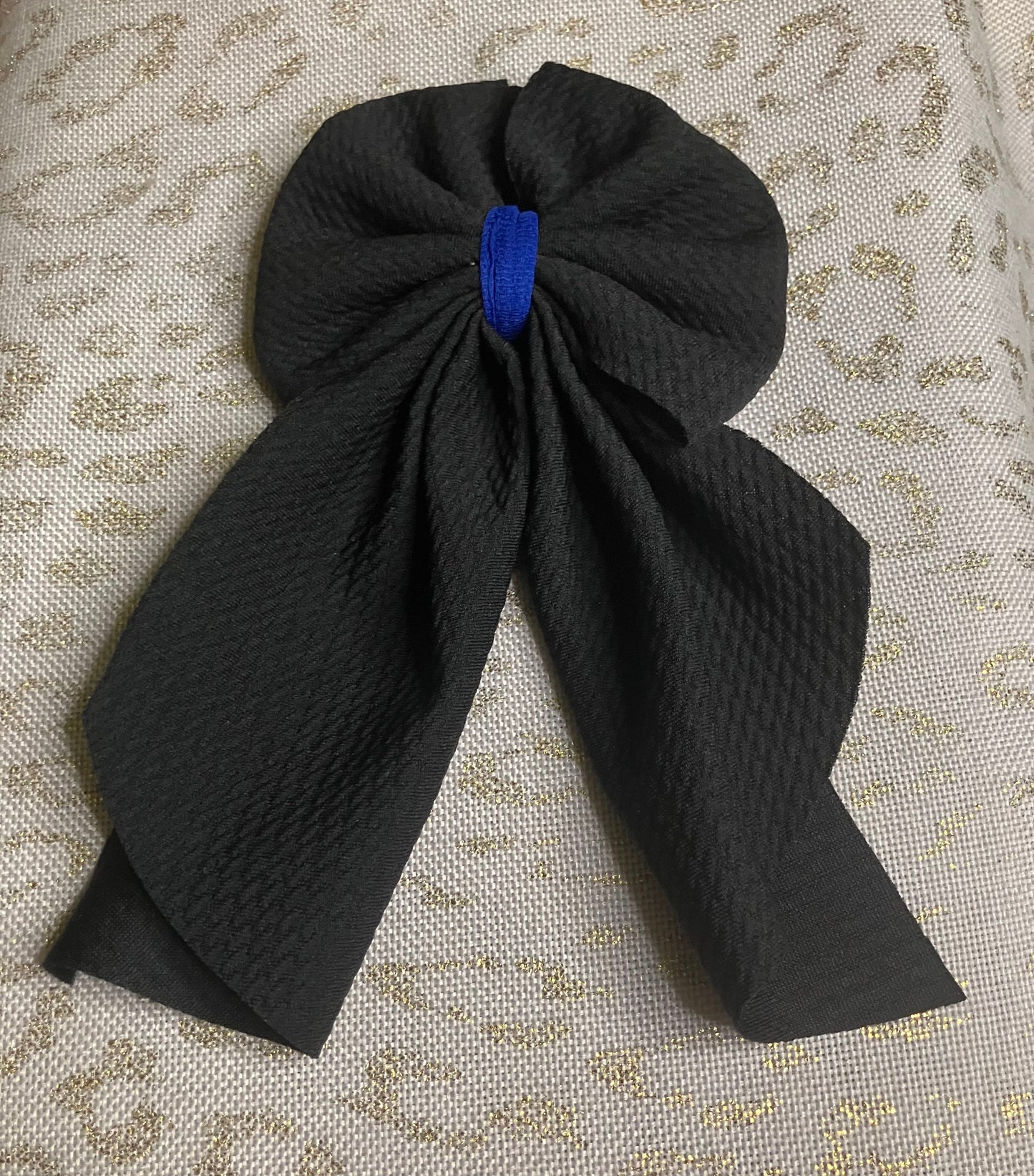 Black with royal blue sailor bows