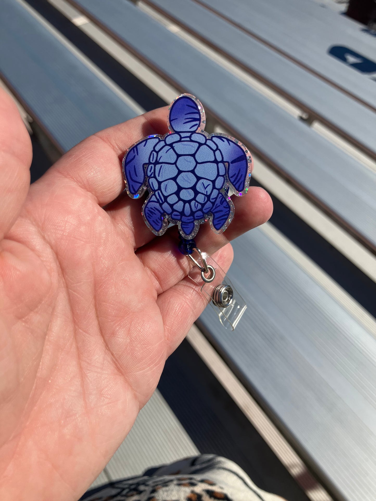 Sea turtle badge reel