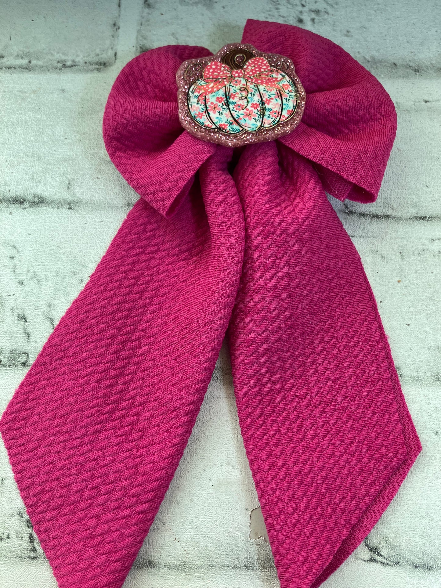 Pumpkin pink sailor bow