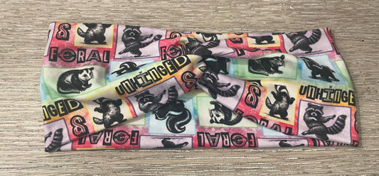 Raccoon and skunk child headbands💚