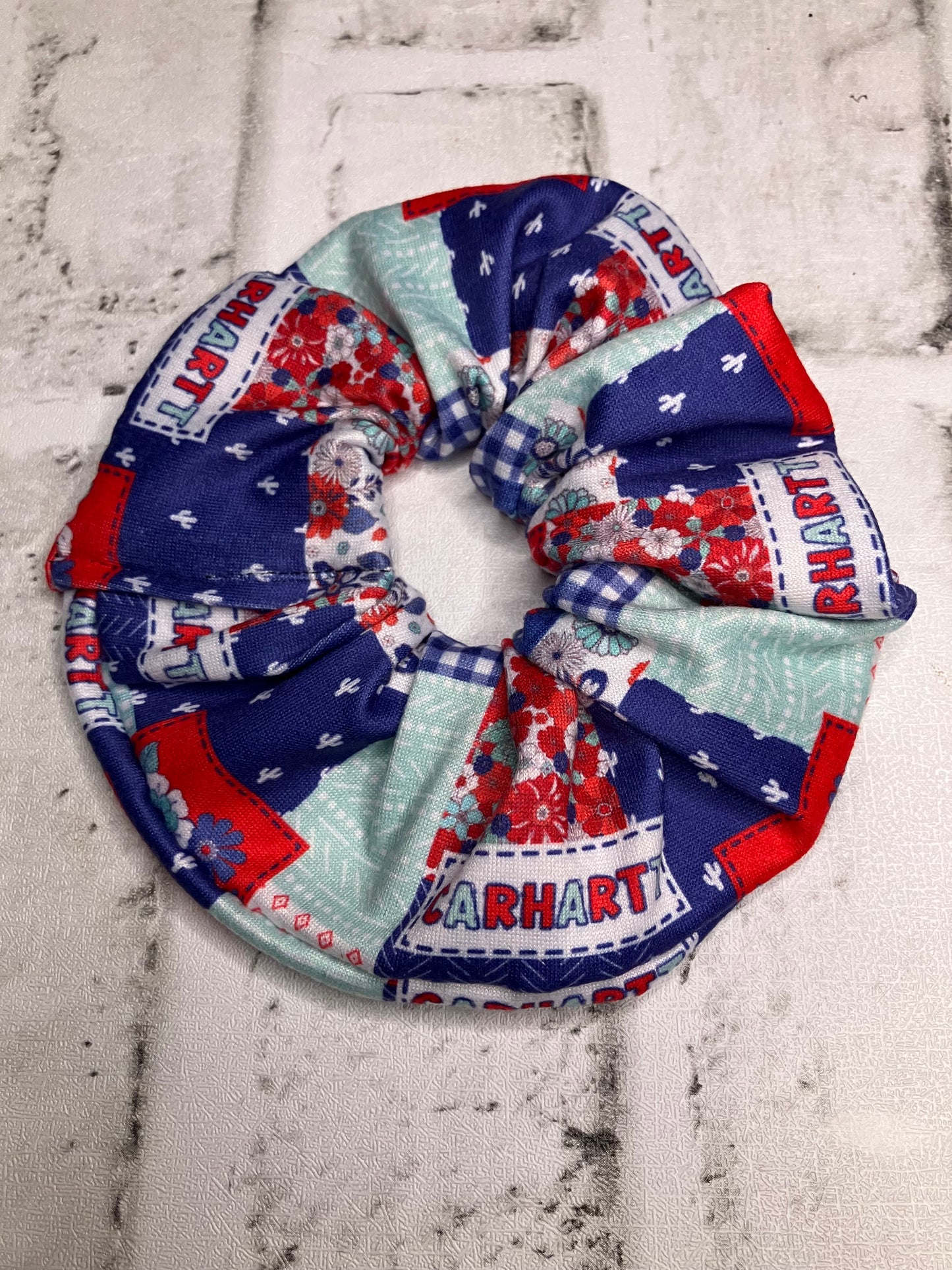 Patriotic workwear scrunchies