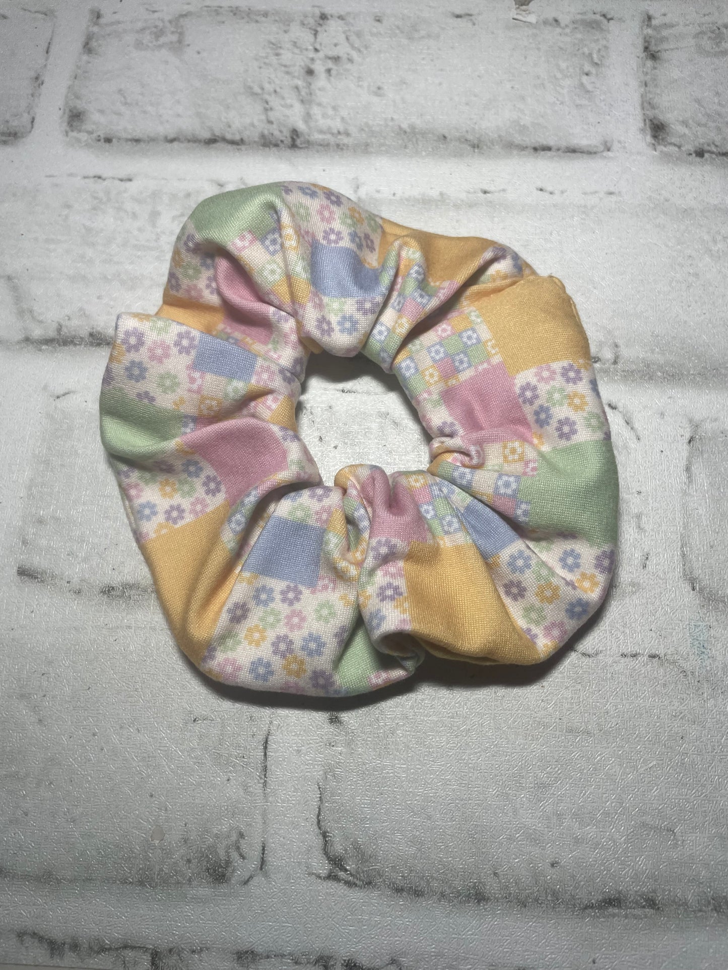 Spring patchwork scrunchies💜