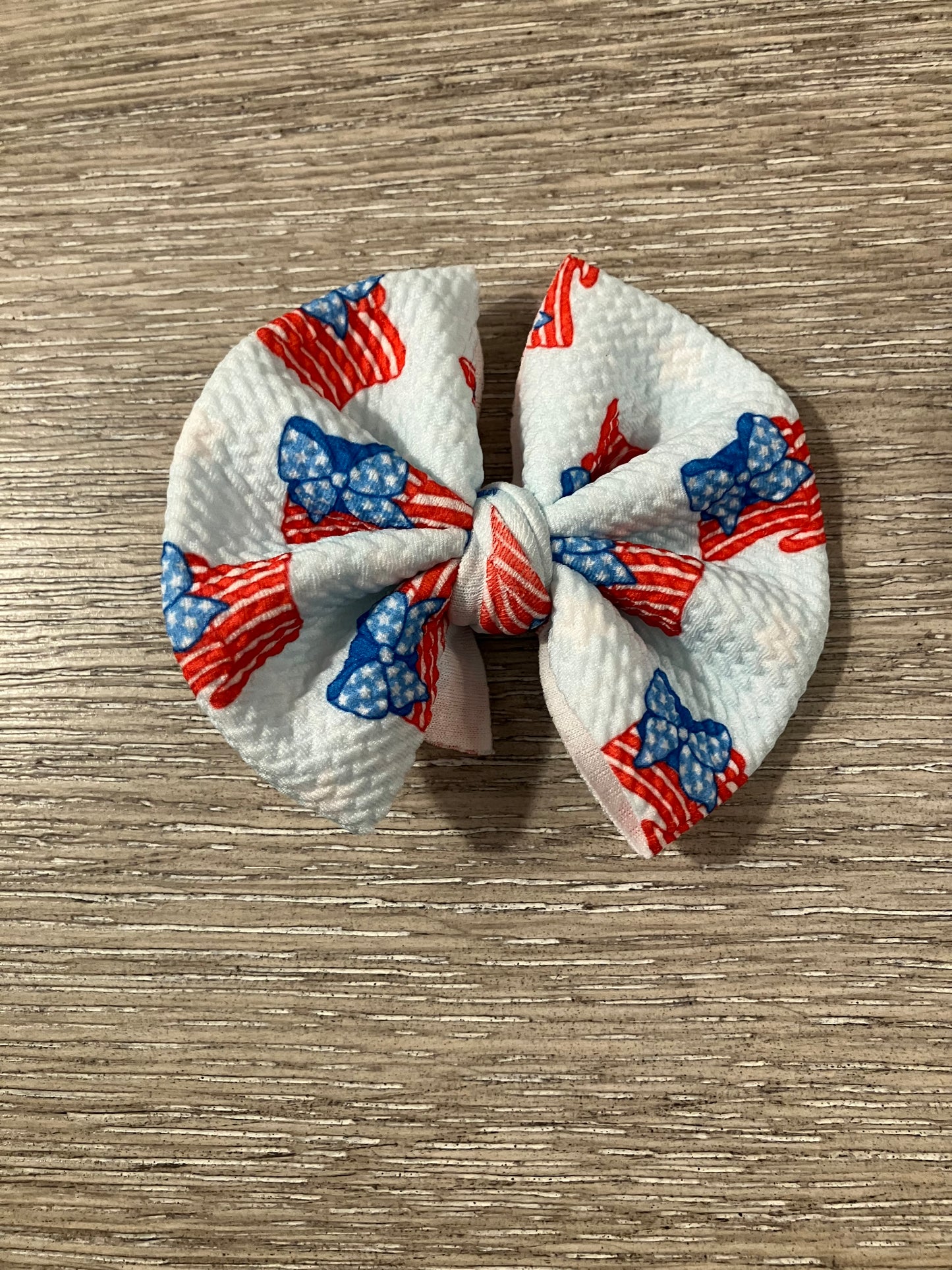 American flag clip bow