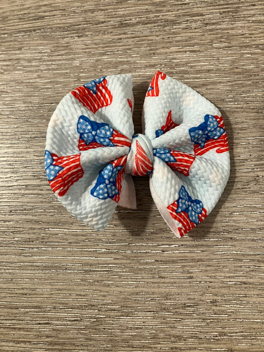 American flag clip bow