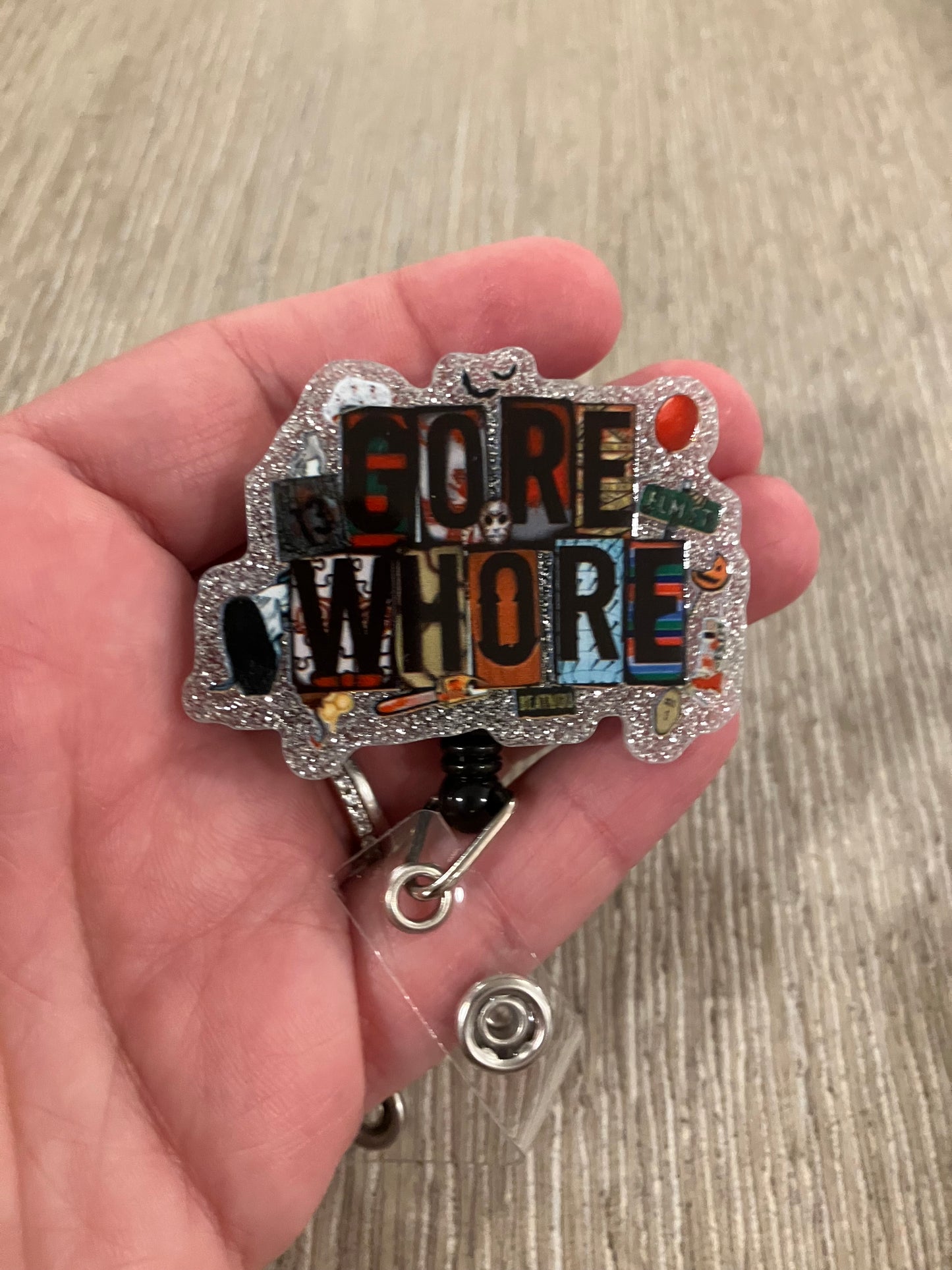 Gore whore badge reel