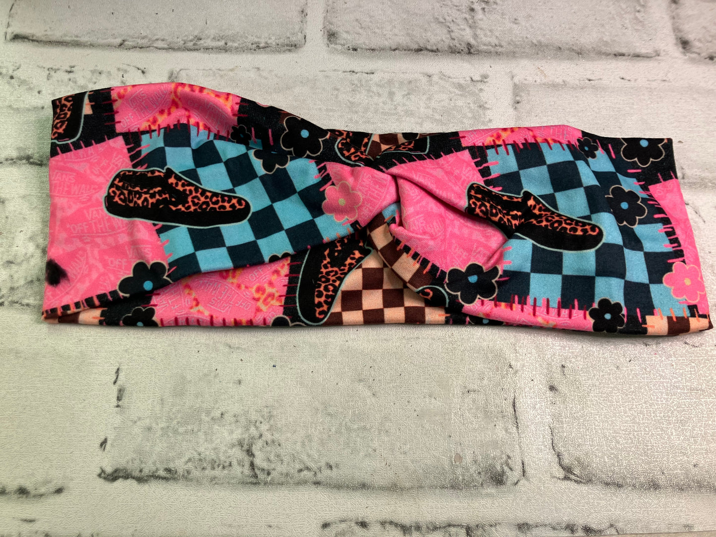 Leopard shoes patchwork adult headbands