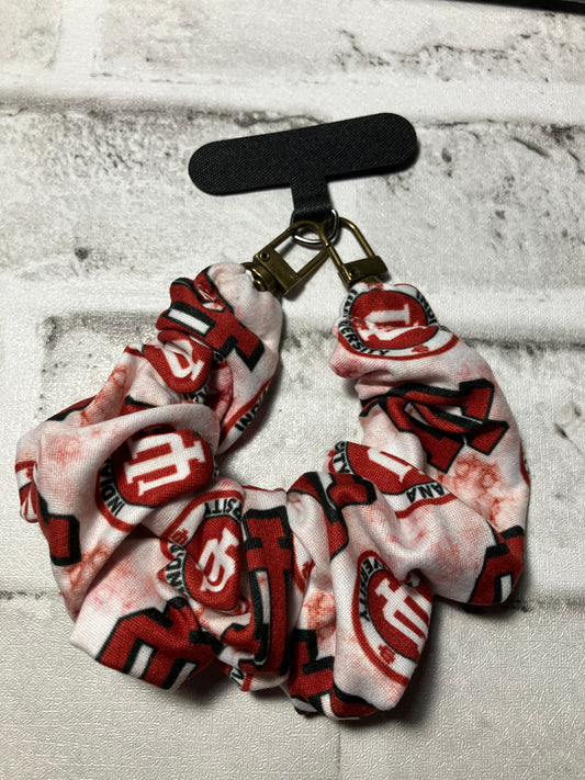 Indiana scrunchie keychains phone holders