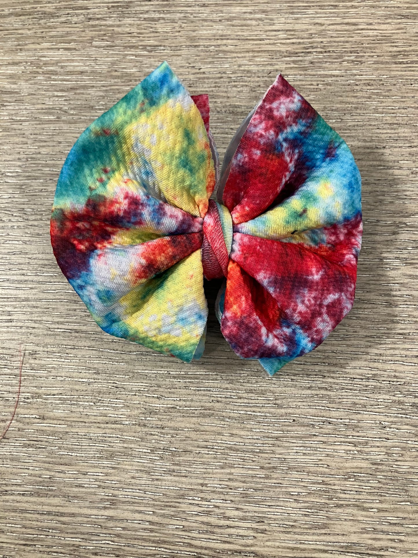 Tie dye clip bow