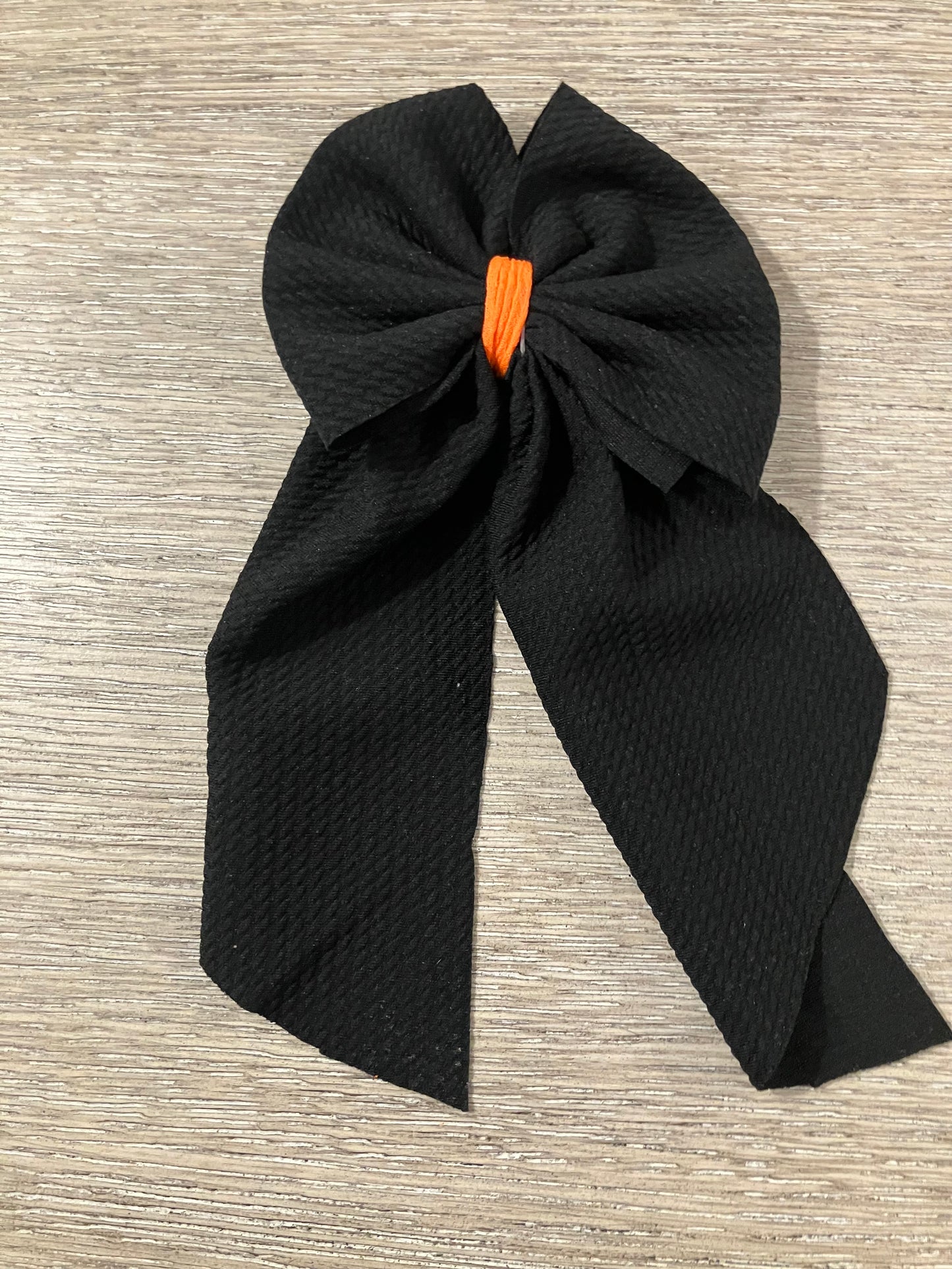 Black with orange sailor bows