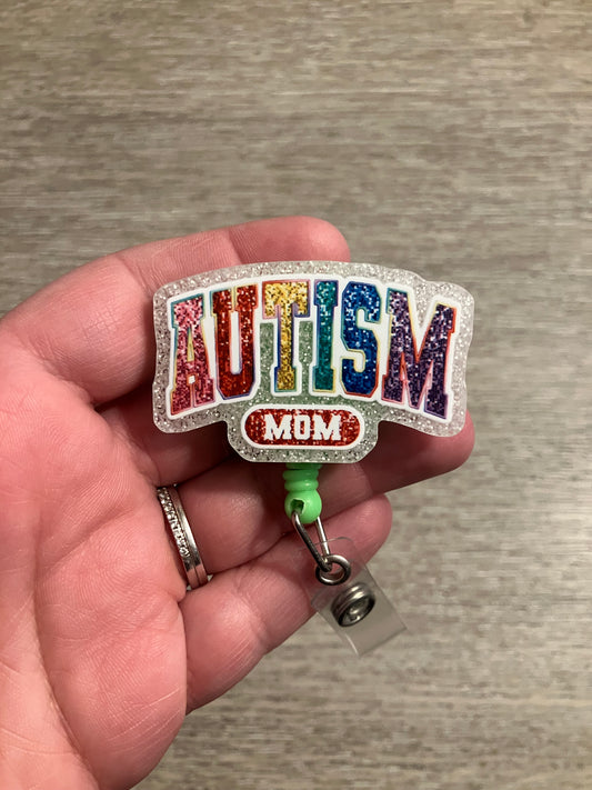 Autism mom badge reels
