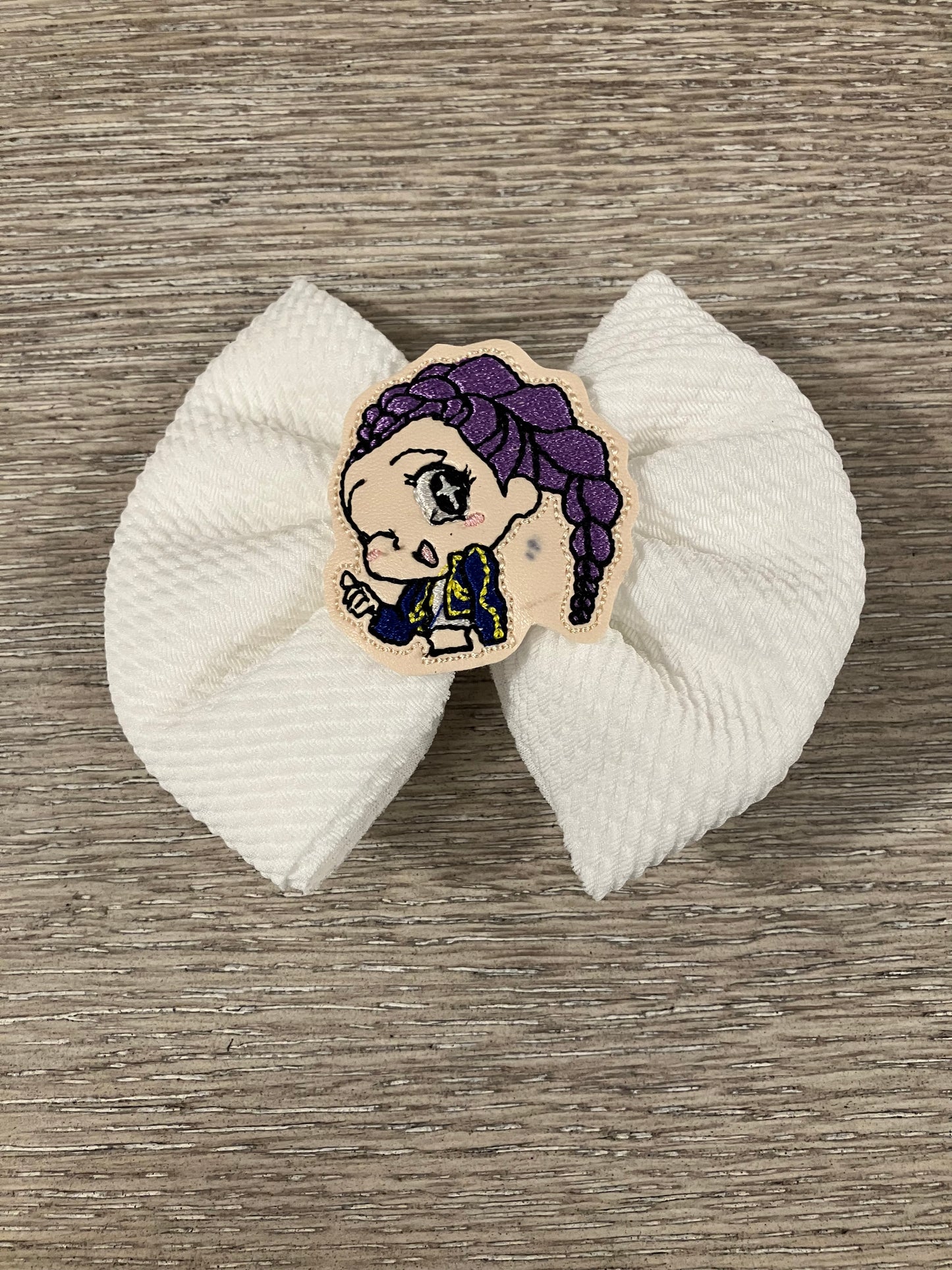Purple K pop clip bow