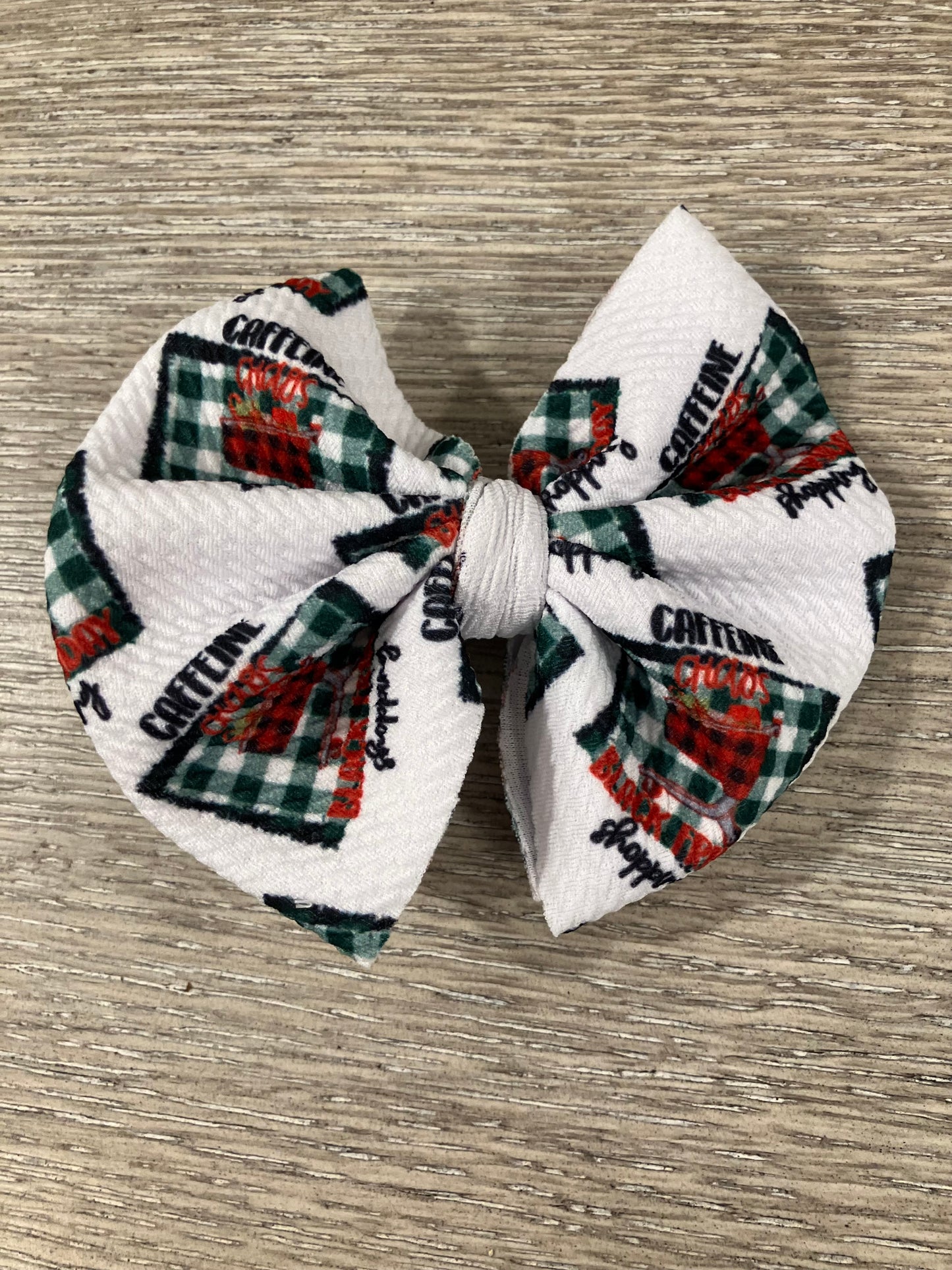 Caffeine and Black Friday clip bows
